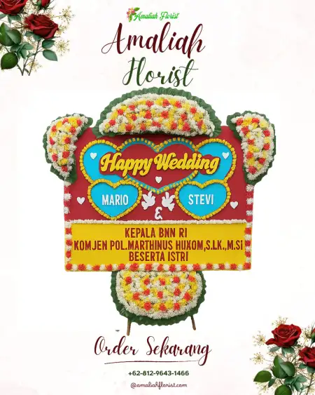 Papan Bunga Pernikahan Citepok